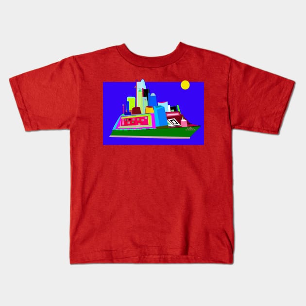 Big Colorful Boat Kids T-Shirt by momomoma